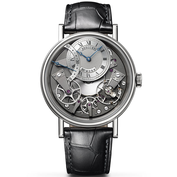 Breguet Tradition Seconde Retrograde 7097 40mm 18ct White Dial Strap Watch