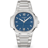 Patek Philippe Nautilus 35.2mm Steel Blue Dial Diamond Set Ladies Automatic Watch - Berry's Jewellers