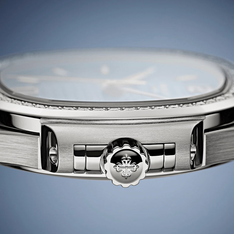 Patek Philippe Nautilus 35.2mm Steel Blue Dial Diamond Set Ladies Automatic Watch - Berry's Jewellers