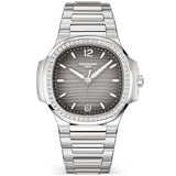 Patek Philippe Nautilus 35.2mm Steel Grey Dial Diamond Set Ladies Automatic Watch - Berry's Jewellers