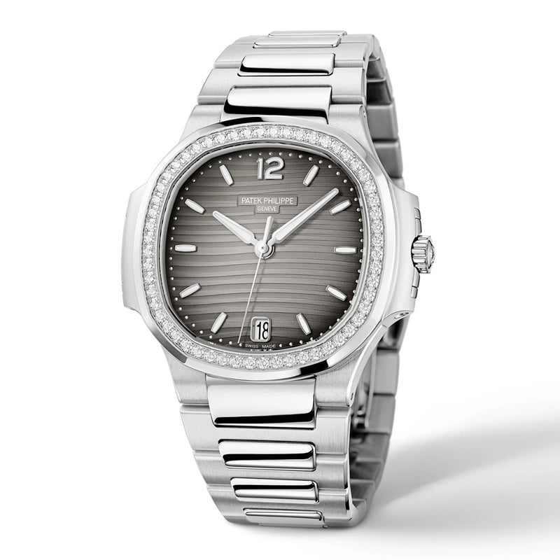 Patek Philippe Nautilus 35.2mm Steel Grey Dial Diamond Set Ladies Automatic Watch - Berry's Jewellers