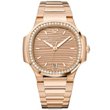 Patek Philippe Nautilus 35.2mm 18ct Rose Gold Diamond Set Ladies Automatic Watch - Berry's Jewellers
