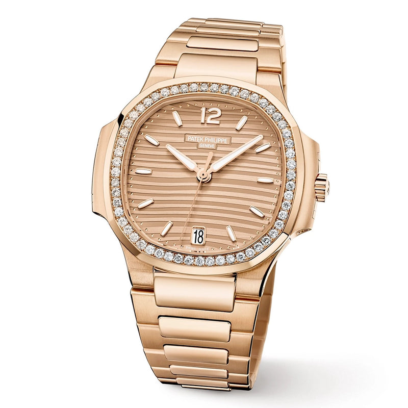 Patek Philippe Nautilus 35.2mm 18ct Rose Gold Diamond Set Ladies Automatic Watch - Berry's Jewellers