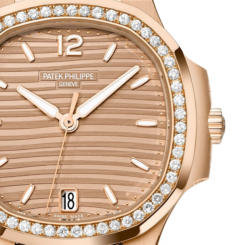 Patek Philippe Nautilus 35.2mm 18ct Rose Gold Diamond Set Ladies Automatic Watch - Berry's Jewellers