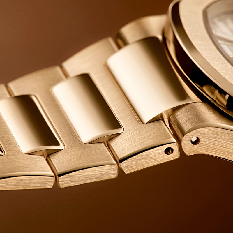 Patek Philippe Nautilus 35.2mm 18ct Rose Gold Silver Dial Ladies Automatic Watch - Berry's Jewellers