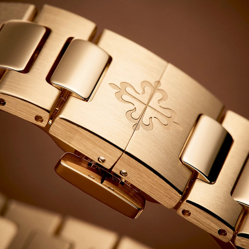 Patek Philippe Nautilus 35.2mm 18ct Rose Gold Silver Dial Ladies Automatic Watch - Berry's Jewellers