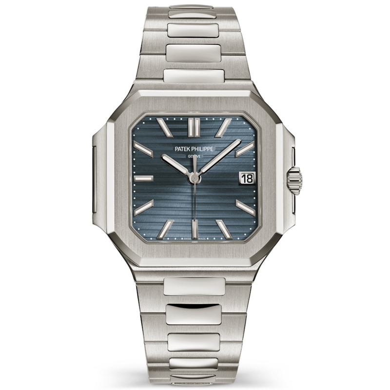 Patek Philippe Cubitus Medium 40mm 18ct White Gold Blue Grey Dial Bracelet Watch - Berry's Jewellers