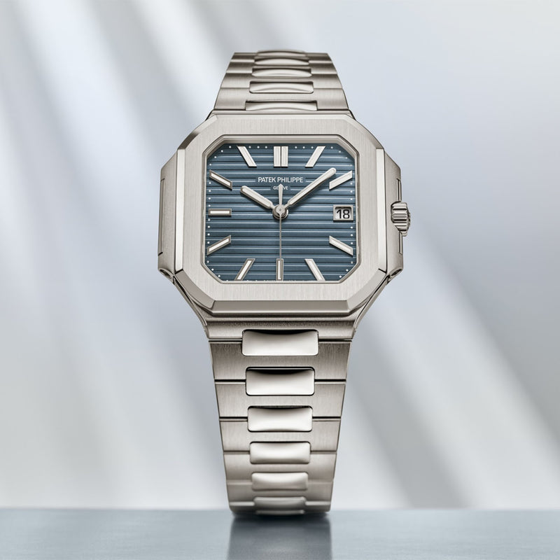 Patek Philippe Cubitus Medium 40mm 18ct White Gold Blue Grey Dial Bracelet Watch - Berry's Jewellers