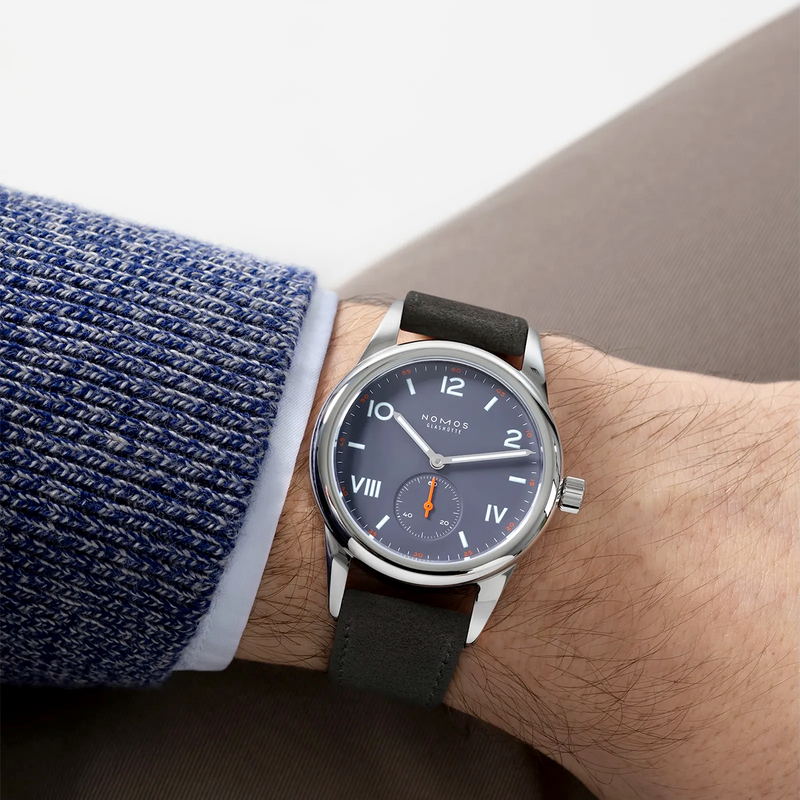NOMOS Glashütte Club Campus 36mm Blue Purple Dial Manual-Wind Watch - Berry's Jewellers