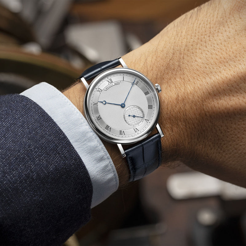 Breguet Classique 7147 40mm 18ct White Gold Automatic Strap Watch - Berry's Jewellers