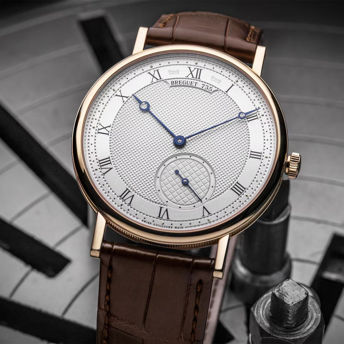 Pre-Owned Classique 7147 40mm 18ct Rose Gold Automatic Strap Watch - Berry's Jewellers