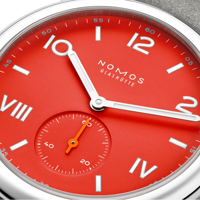 NOMOS Glashütte Club Campus 36mm Red Dial Manual-Wind Watch - Berry's Jewellers