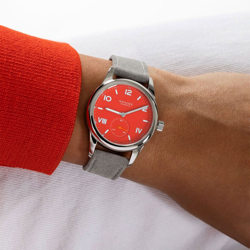 NOMOS Glashütte Club Campus 36mm Red Dial Manual-Wind Watch - Berry's Jewellers