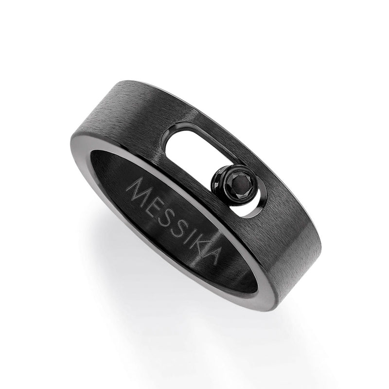 Messika Paris Move Black Titanium & Diamond Ring - Berry's Jewellers