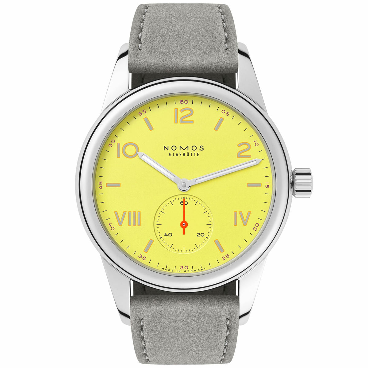 NOMOS Glashütte Club 36mm Campus Yellow Dial Watch 718.GB