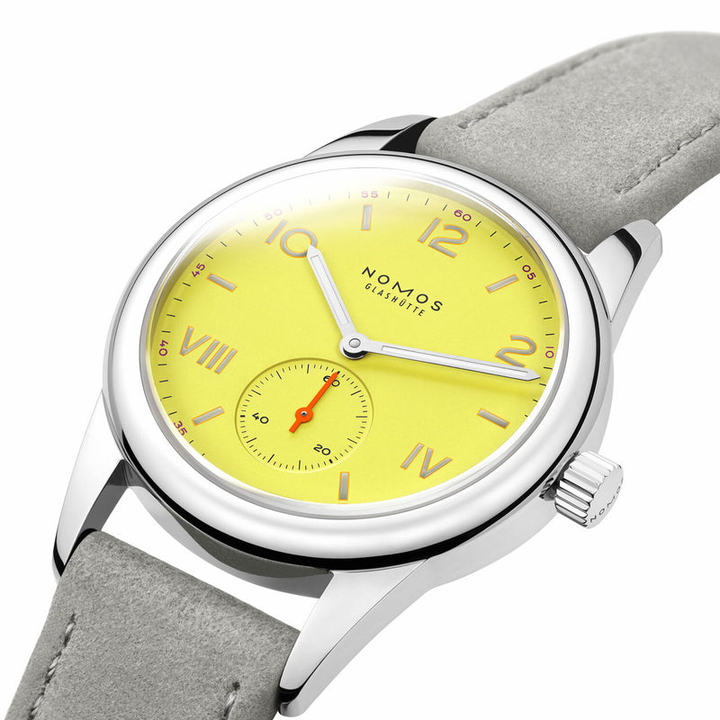 NOMOS Glashütte Club Campus Starlight 36mm Yellow Dial Manual-Wind Watch - Berry's Jewellers
