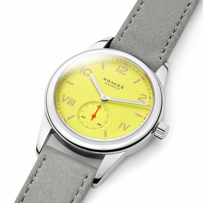 NOMOS Glashütte Club Campus Starlight 36mm Yellow Dial Manual-Wind Watch - Berry's Jewellers