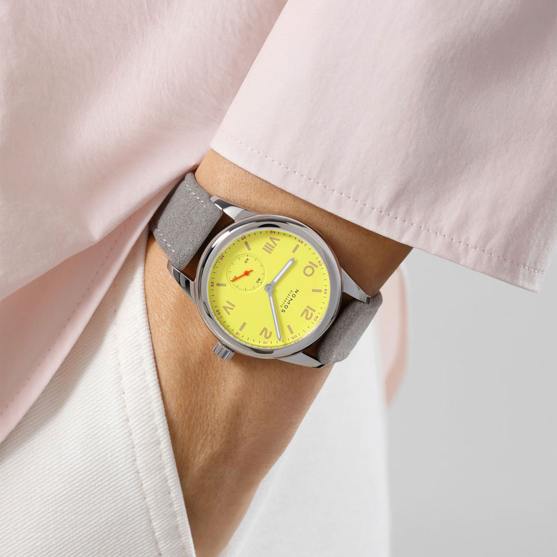 NOMOS Glashütte Club Campus Starlight 36mm Yellow Dial Manual-Wind Watch - Berry's Jewellers