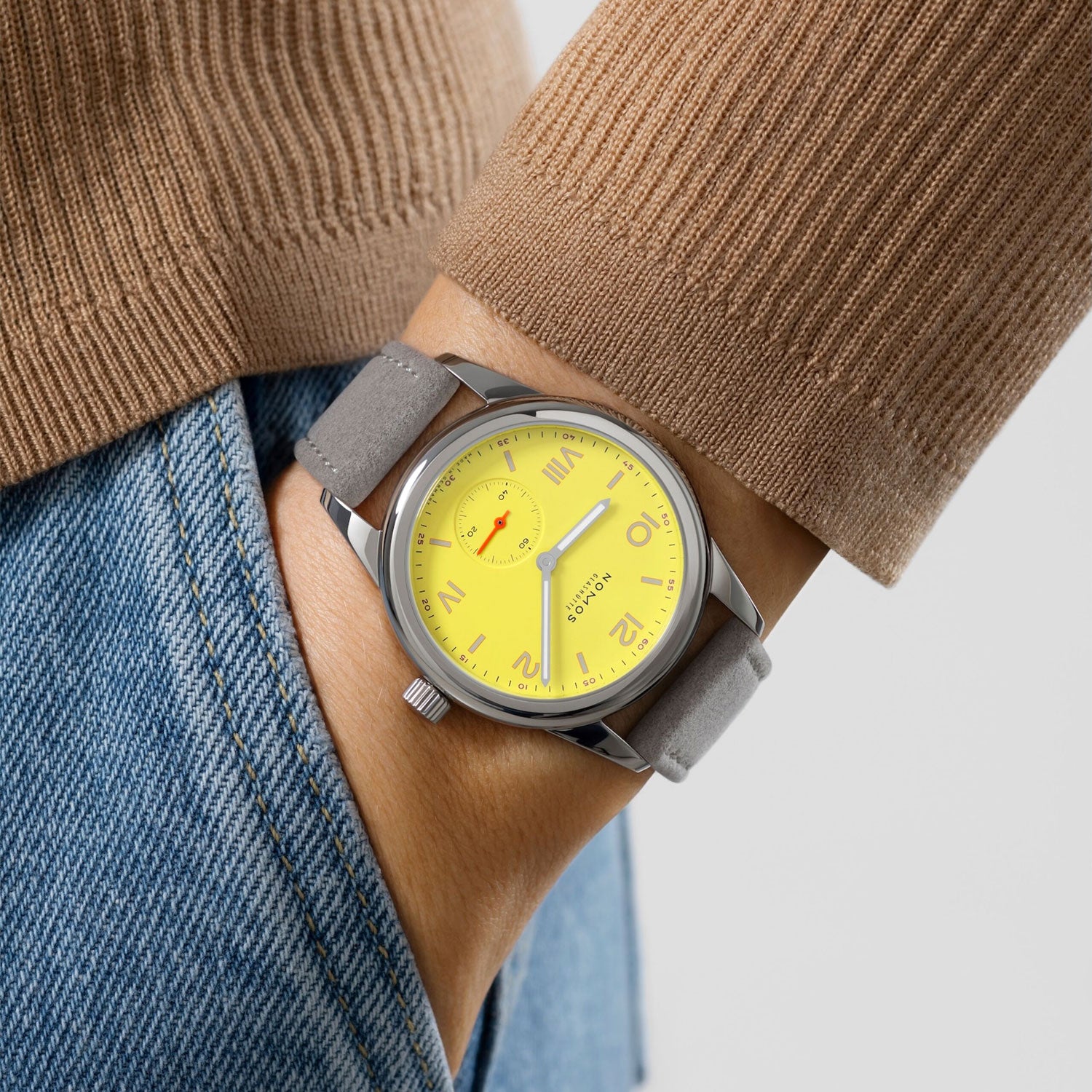 NOMOS Glashütte Club Campus Starlight 36mm Yellow Dial Manual-Wind Watch - Berry's Jewellers
