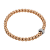 Eka 18ct Rose Gold Bracelet With Pavé Diamond Set Rondel