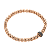 Eka 18ct Rose Gold Bracelet With Pavé Set Black Diamonds