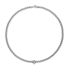 Eka 18ct White Gold Necklace with Diamond Set Rondel