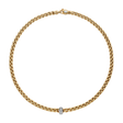 Eka 18ct Yellow Gold Necklace with White Gold Diamond Rondel