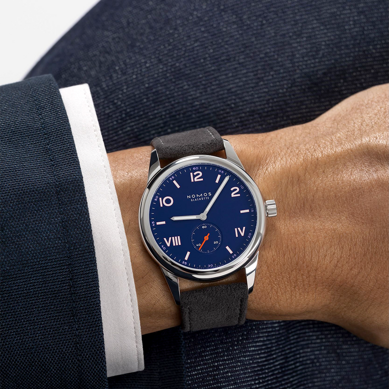 NOMOS Glashütte Club Campus 38mm Night Sky Blue Dial Manual-Wind Watch - Berry's Jewellers