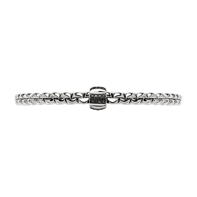 Eka 18ct White Gold Bracelet With Black Diamonds
