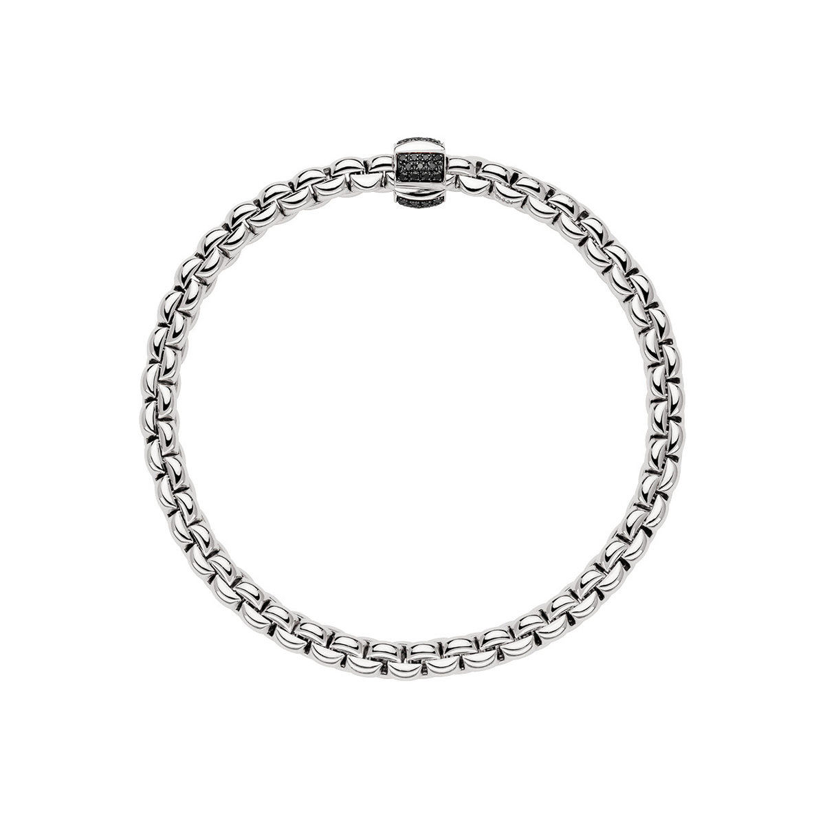 Eka 18ct White Gold Bracelet With Black Diamonds