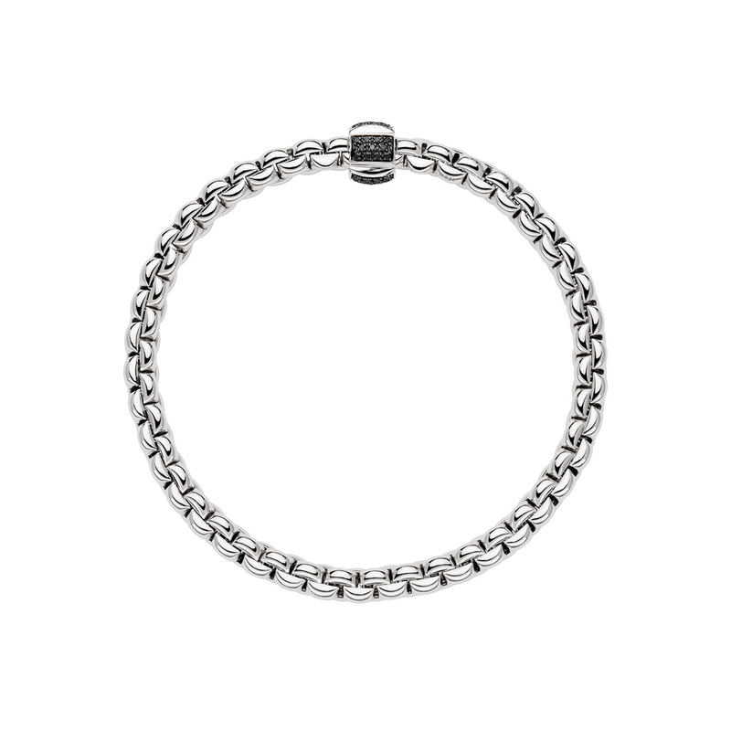 Eka 18ct White Gold Bracelet With Black Diamonds