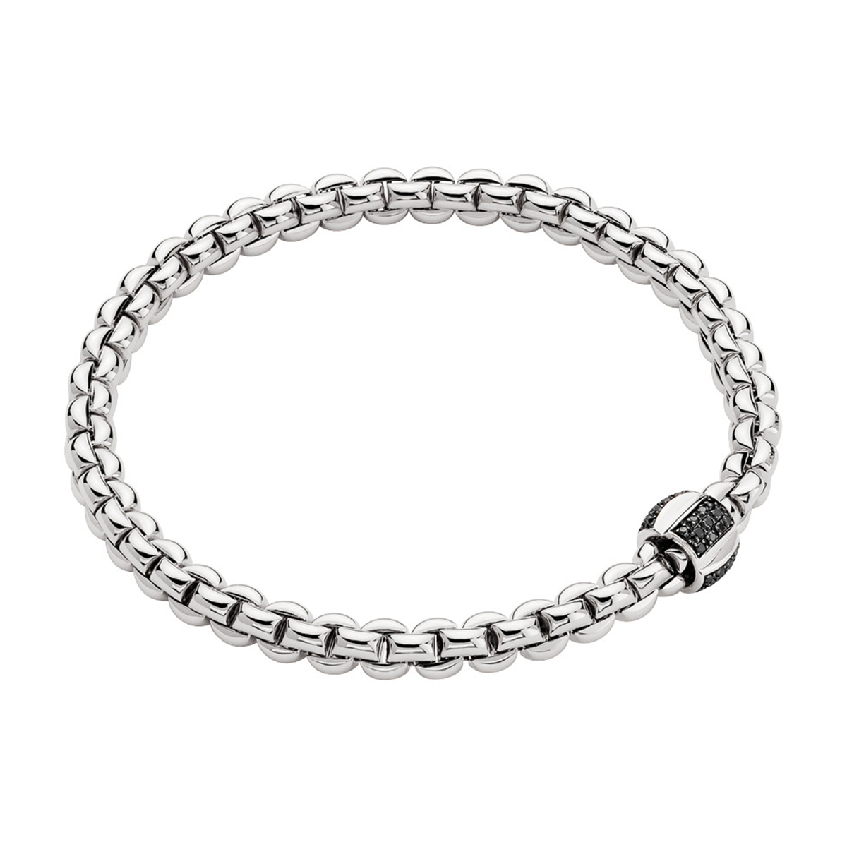 Eka 18ct White Gold Bracelet With Black Diamonds