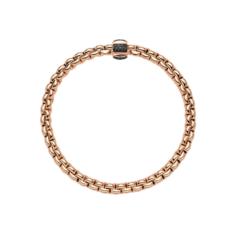 Eka 18ct Rose Gold Bracelet With Black Diamonds