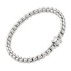 FOPE Eka 18ct White Gold Flex'it Bracelet With Diamond Pave Set Rondel - Berry's Jewellers