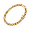 FOPE Eka 18ct Yellow Gold Flex'it Bracelet With Diamond Pave Set Rondel - Berry's Jewellers