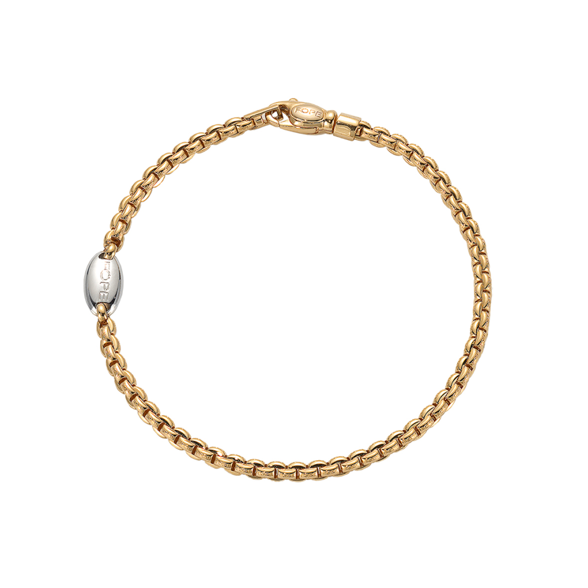 FOPE Eka 18ct Yellow Gold Slim Bracelet - Berry's Jewellers