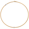 FOPE Eka 18ct Yellow Gold Slim Collarette With White Gold Diamond Set Rondel - Berry's Jewellers