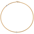Eka 18ct Yellow Gold Collarette With Diamond Set Rondel
