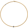 Eka 18ct Yellow Gold Necklace with Black Diamonds