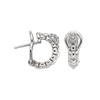 Eka 18ct White Gold Diamond Set Half Hoop Earrings