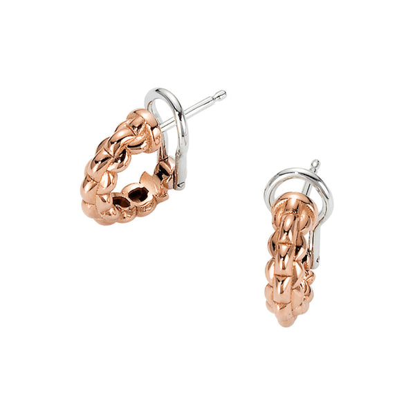 FOPE Eka 18ct Rose Gold Half Hoop Earrings - Berry's Jewellers