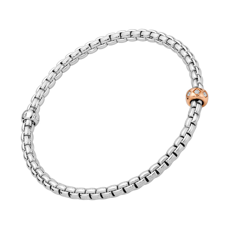 FOPE Eka Flex'it 18ct White Gold Bracelet with Diamonds - Berry's Jewellers