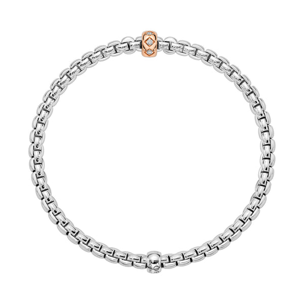FOPE Eka Flex'it 18ct White Gold Bracelet with Diamonds - Berry's Jewellers