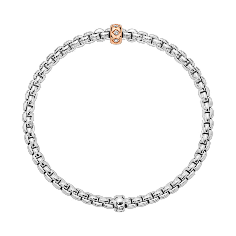 FOPE Eka Flex'it 18ct White Gold Bracelet with Diamonds - Berry's Jewellers