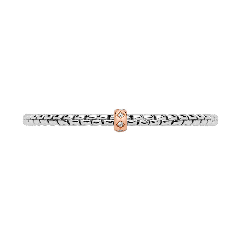 FOPE Eka Flex'it 18ct White Gold Bracelet with Diamonds - Berry's Jewellers