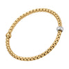 FOPE Eka Flex'it 18ct Yellow Gold Bracelet with Rhombus Set Diamonds - Berry's Jewellers