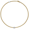 FOPE Eka 18ct Yellow Gold Necklace with Rhombus Set Diamonds - Berry's Jewellers