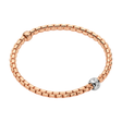 Eka 18ct Rose Gold Bracelet with Diamond Set Rondel