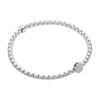 FOPE Eka 18ct White Gold Bracelet With Pavé Set Diamond Disc - Berry's Jewellers