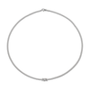 Prima 18ct White Gold Necklace With Five Diamond Set Rondels
